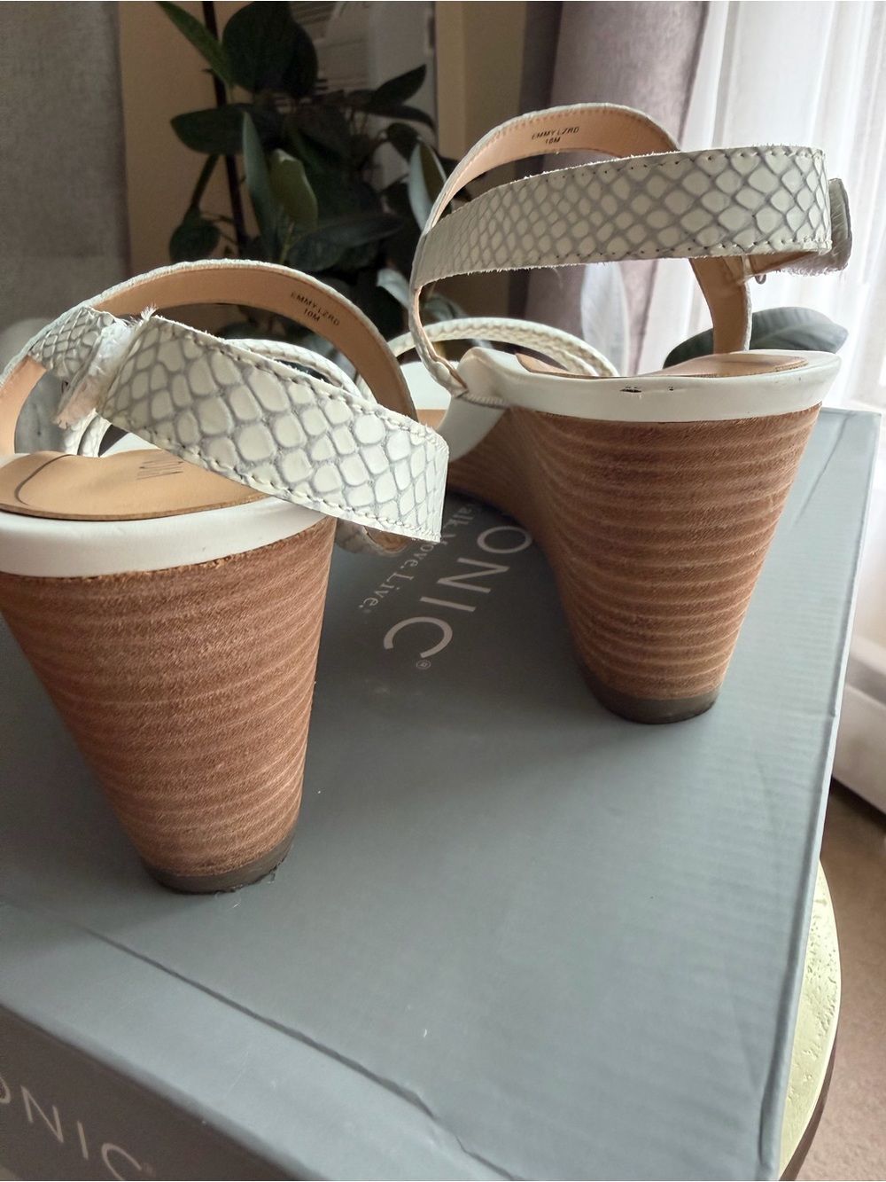 Vionic White Braided-Strap Heeled Sandals - Picture 8 of 8